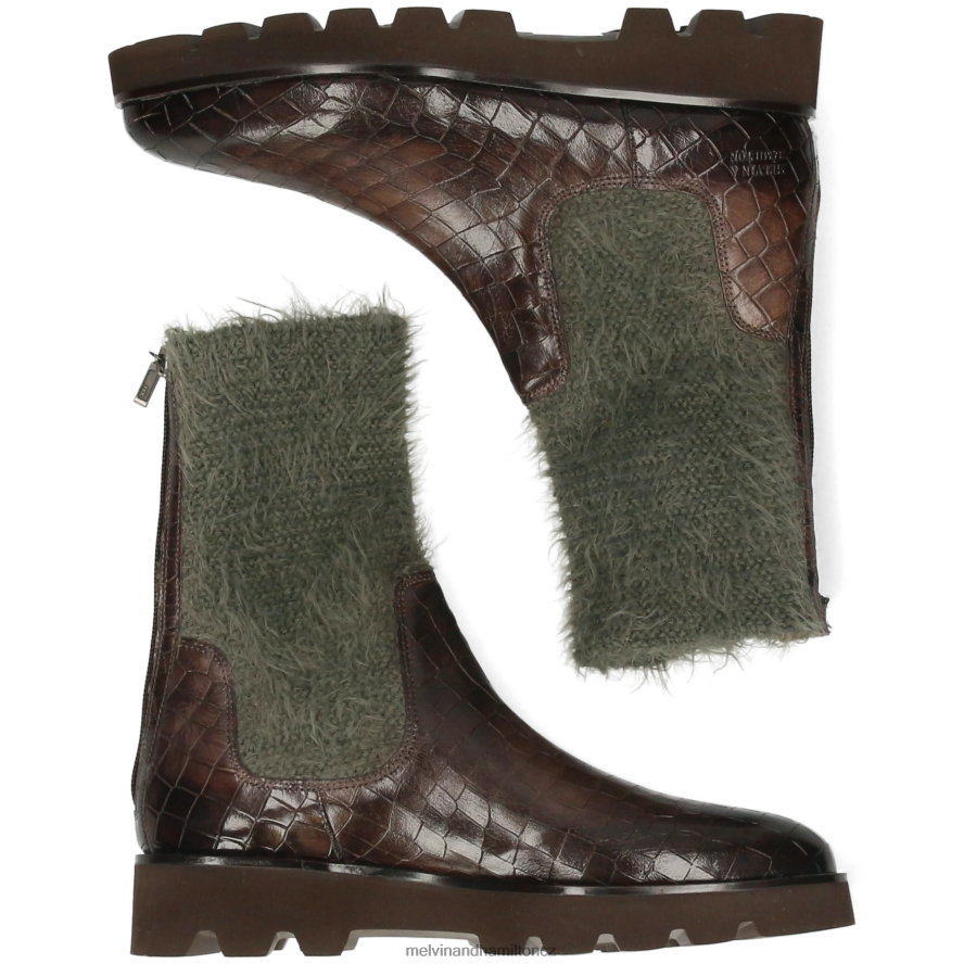 boty Melvin & Hamilton Zuzana 69 khaki ženy 44PF21235