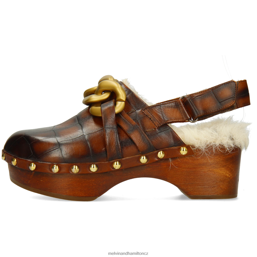 dřeváky Melvin & Hamilton flóra 1 hnědý ženy 44PF21990