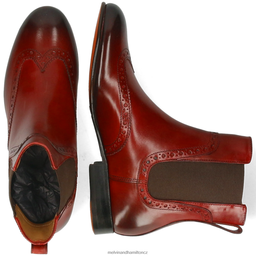 kotníkové boty Melvin & Hamilton sally 192 Červené ženy 44PF2833